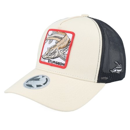 Skillfish - Grey - trucker - Cap - Sturgeon Box Stone/Black A-frame Trucker - Hatstore