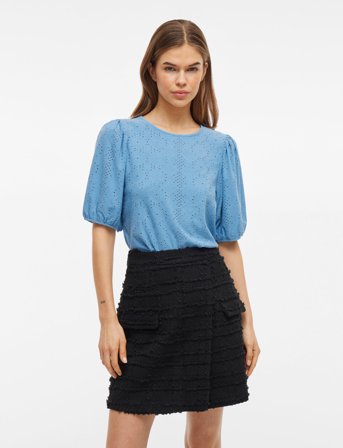 Vila Vikally O-Neck 2/4 Top - Noos - Blue - M