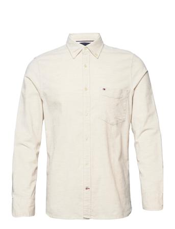 Flex Corduroy Sf Shirt Skjorte Casual Creme Tommy Hilfiger