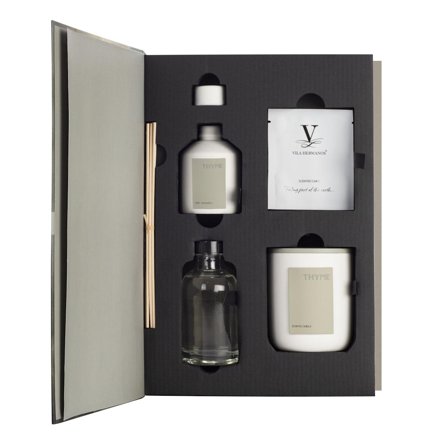 Vila Hermanos Gavesett Thyme-Chest Duftlys+Diffuser SageGreen