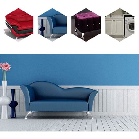 *Paksut ruostumattomasta teräksestä valmistetut sohvanjalat, 4 kpl huonekalujalat, kromatut*