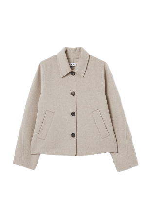 Wera Kort kappa i ullmix MUSCAT Jackor Beige 34