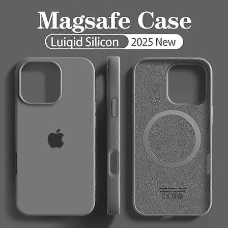 Original Magsafe flydende silikone blødt etui til Apple iPhone 16 15 14 12 13 Pro Max trådløs opladning med logo 16 magnetisk cover(h})