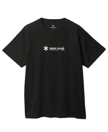 Snow Peak Soft Cotton Logo Short Sleeve T-Shirt Black