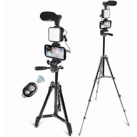 Vloggingskamera Telefon Vlogg Videokit #1 med Höjdjusterbart Stativ