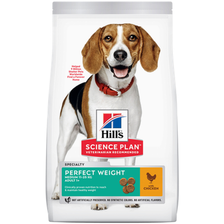 Hills Science Plan - Adult Perfect Weight Medium Chicken - Dry Dog Food 12 kg - Hund - Hundefôr & hundemat - Tørrfôr for hund - ZOO.no