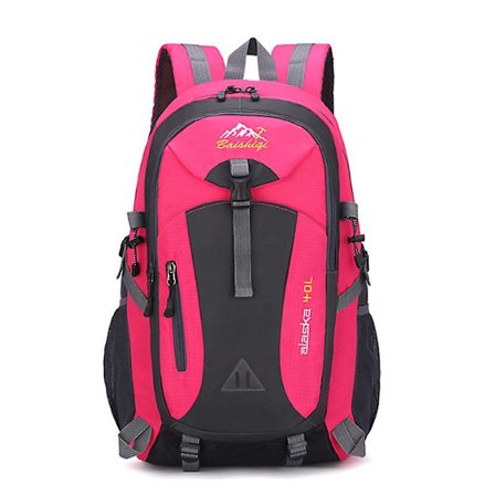 Vandringsryggsäck 40l Vattentät Lätt Vandringsdagspack, Utomhus Trekking Reseryggsäckar För Män Kvinnor(ROSE RED)