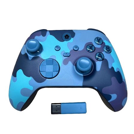 Marineblå 2.4G Trådløs Spillkontroller for Xbox One Series X/S med 2.4G Mottakeradapter Gamepad for Windows PC Joysticks