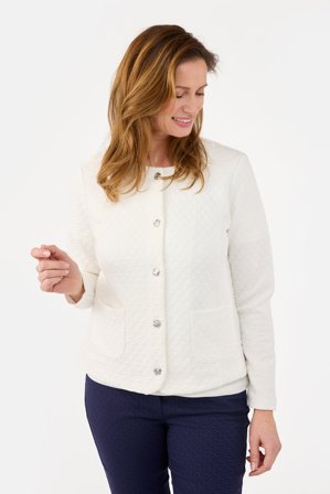 BRANDTEX - Let Jakke - Råhvid - Struktureret Kvalitet