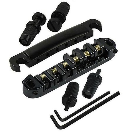 För Lp Sg Elektrisk Gitarr Metall Gitarrbro Låsande Tune-o-matic Bro Och Tailpiece Set, Svart