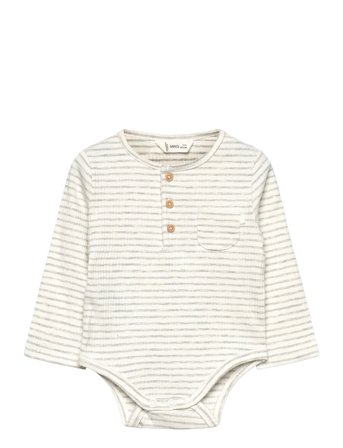 Mango | Striped Cotton Bodysuit | 3-6M