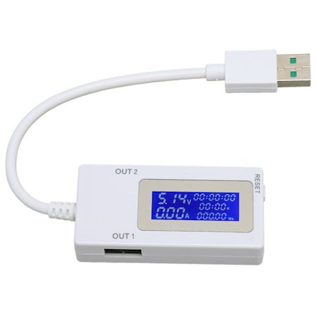 Kaksois-USB-testeri Mini Digitaalinen 4-30V Jännite 0-5A Virta 0-150W Teho DC USB Virtamittari Puhelimelle