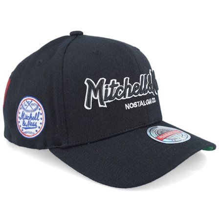 Mitchell & Ness - Black - adjustable - Cap - Pinscript Classic Red Hwc Timeline Black Adjustable - Hatstore