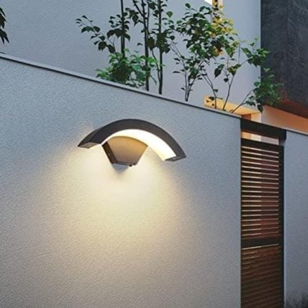 LED Vegglampe Utendørs 24W IP65 med Bevegelsessensor, Varmhvitt Lys for Hage & Terrasse_TF_TF
