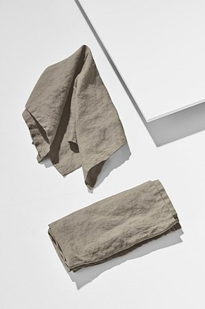 Jotex - Servietten Aus Französischem Leinen Im 2er-pack Khakigrün - Frank - Kaufe Pastill - Textilien bei Jotex