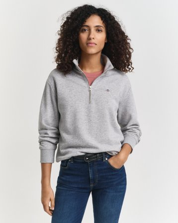 GANT Damen Sweatshirt mit Reißverschlusskragen (XL)