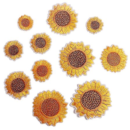 Auringonkukka Kukka Kirjonta Kangas Tarra Kirjonta Diy Naamio Tarra