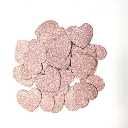 200 st papper konfetti pappersrester ROSE GULD HJÄRTA FORM HJÄRTA Rose Gold Heart Shape-Heart Shape