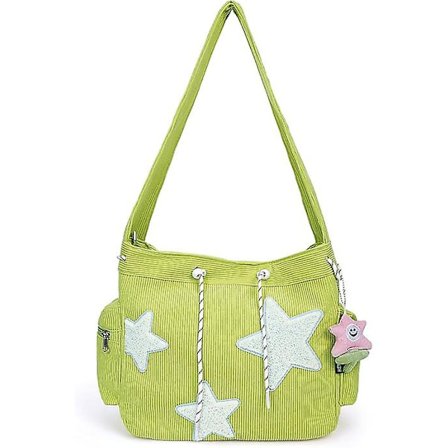 Søt Messenger Bag, Estetisk Crossbody Bag, Stjerne Grunge Bag Skulder Tote Veske for Kvinner