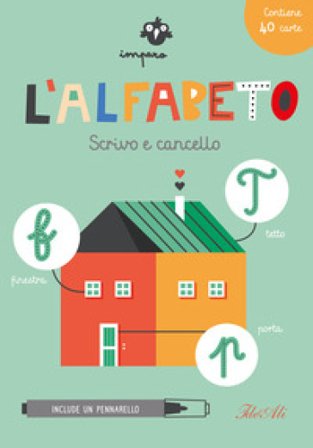 Imparo l'alfabeto. Scrivo e cancello. Con pennarello cancellabile. Con 40 Carte Joana Jesus