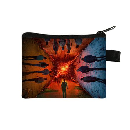 Stranger Things 4 Barn Myntväska Horisontell Fyrkantig Dragkedja
