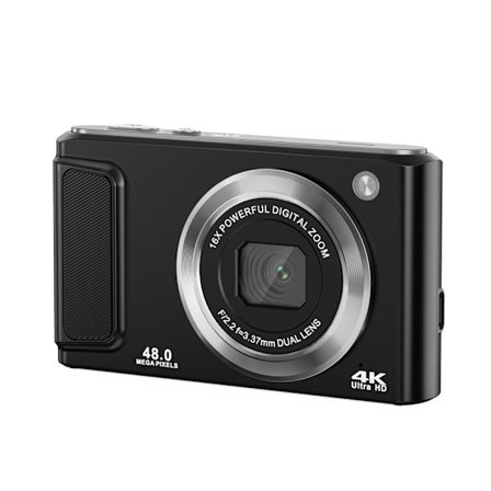 INF 4K HD digitalkamera med front- og bagkamera og stabilisering