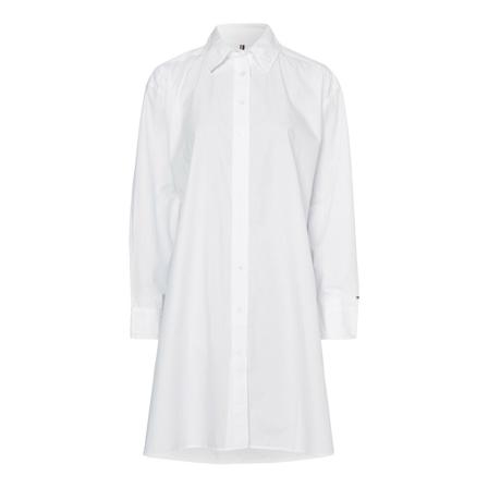 Tommy Hilfiger jurk wit ycf , Wit , Dames , Maat: 2XS