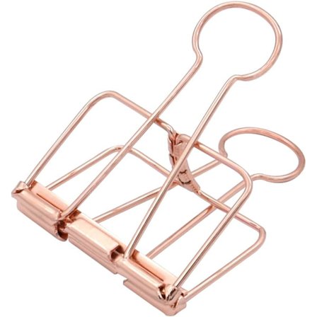 Erittäin suuri kansio 2 tuuman paperiliitin ruusukulta toimistoon ja kouluun