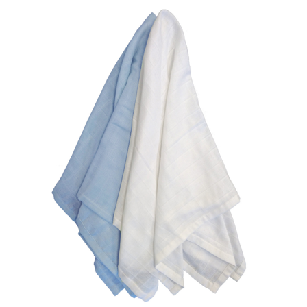 Summerville Organic Babyteppe i musselin, Forever Blue/White, 2 stk.