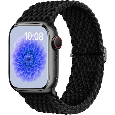 Flettet Rem Kompatibel med Apple Watch Bands 42mm 44mm 45mm 49mm, Bløde Justerbare Elastiske Remme Kompatible med iWatch Serie