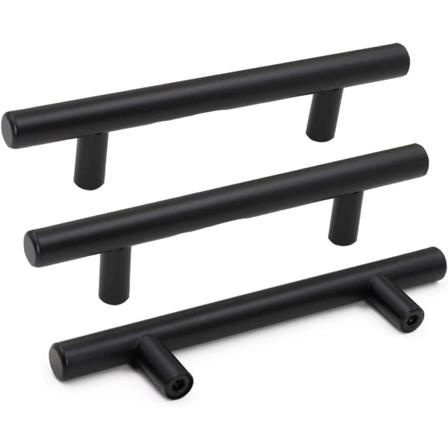 15 stk. 96mm sorte møbelgreb til køkkenskabe, rustfrit stålgreb til døre, tøjskab, køkken. black