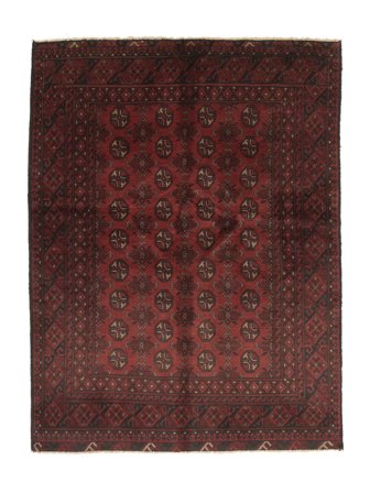 150X196 Koberec Orientální Afghán Fine Černá/Tmavě Červená (Vlna, Afghánistán)