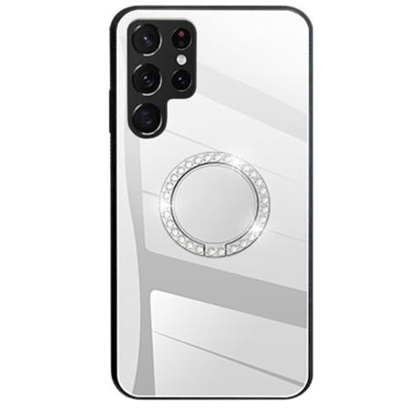 Samsung Galaxy S22 Ultra 5g Mobilskal Med Ett Stativ - Silverfär Silver