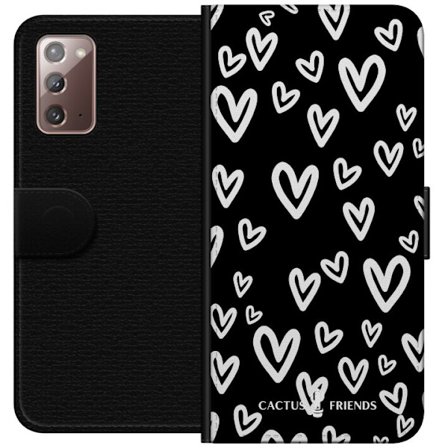 Yhteensopiva Lompakkokotelo Samsung Samsung Galaxy Note20 Cactus and Friends - Handdrawn Love Chaos