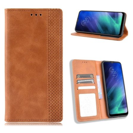 Bofink Vintage läder Motorola One Fusion fodral - Brun