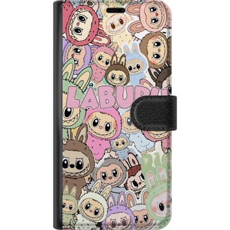 Kompatibel Tegnebogsetui til Motorola Edge 40 Pro Rosa kawaii-komposition med søde animerede figurer og bløde former