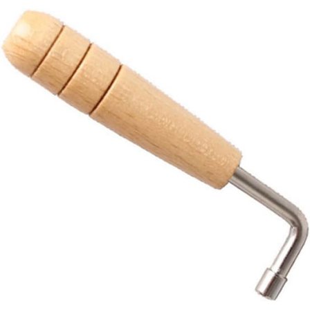 Lyreharpe-stemmenøkkel, trestemmeverktøy med L-formet håndtak for pianostemming og strengjustering