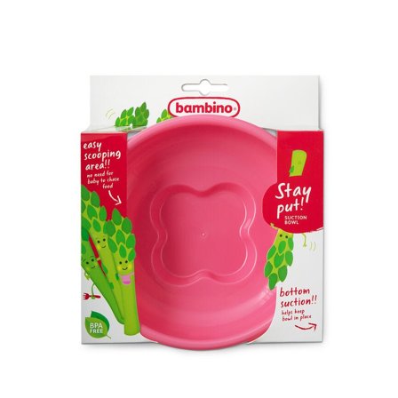 Bambino stay put bowl cerise