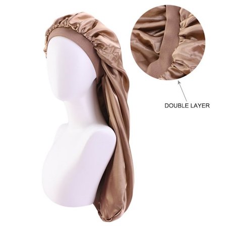 Dubbla lager cap i satin som andas cap (guld)