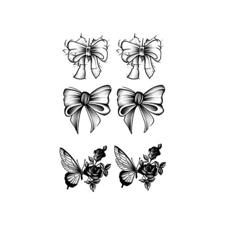 Tillfällig Vattentät Katt Fjäril Tattoo Klistermärke För Män Kvinnor T5i3