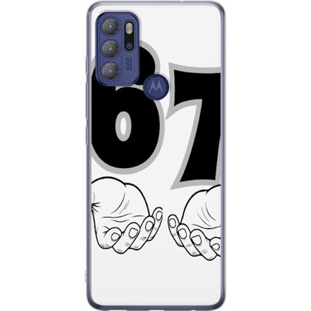 Yhteensopiva Puhelinkuori Motorola Motorola Moto G60S 67 meemikädet graafisesti mustavalkoinen kuusi seitsemän käsien kuvaus muodikas moderni estee