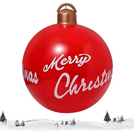 60 cm kæmpe julekugle, gennemsigtig kugle, kæmpe oppustelig julekugle