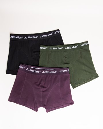 Jack & Jones JACSOHO SOLID TRUNKS 3 PACK JNR SN Bunt Unterwäsche Jungen - Kids Brand Store