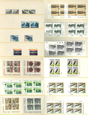 Færøerne 1975-1981 - Samling med 4-blokke i 1 ringbind
