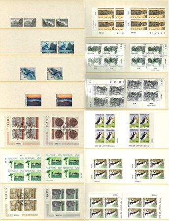 Færøerne 1975-1981 - Samling med 4-blokke i 1 ringbind