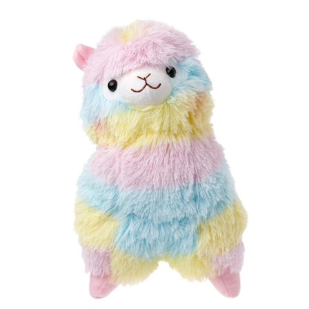 Rainbow Alpaca Plyschleksak Lama för Doll Bomullsdjur leksaker