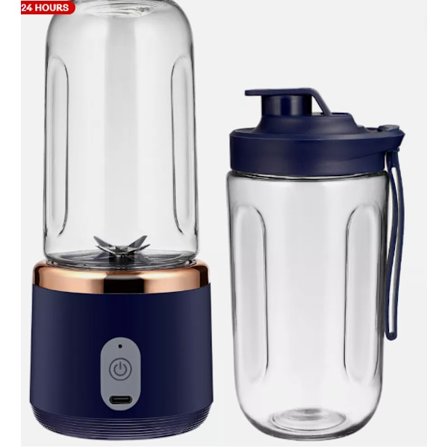 Bärbar Blender För Smoothietillverkning, 6 Blad Design Höghastighetsprestanda Med 2-I-1 Blender & Matberedare Funktion, USB Uppladdningsbar Handhållen