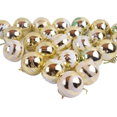 36 stk knusebestandige julekuler 6 cm trepynt