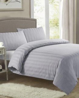 Påslakanset Satin King Size 3-Del Ljusgrå - Redlunds