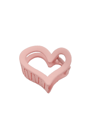 Complement Hjärtformad Matt Hårklämma Accessoarer & tillbehör Dam Rosa 7-10 liter